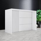 Bancada Ilha Ripado Gourmet Design Contemporâneo Branco - Henn