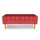 Banco Bau Jade 140cm Suede Vermelho - AM Interiores