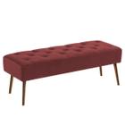 Banco estofado Rubi 1,20m Suede Bordo - Clique Decorações