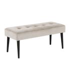 Banco Estofado Theo 1,40m Suede Bege - Inova Decor