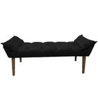 Banco Opalla 120x Suede Preto - Dominic Decor