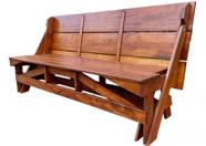 Banco que vira mesa de 2 metros madeira maciça rústica mesa para área de churrasco