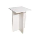 Banco Tampo Quadrado 45cm Em Mdf Branco F031