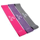 Bandagem Acte Kit Mini Band Rosa/Roxo/Cinza