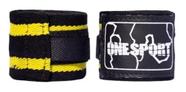 Bandagem Atadura Elastica 5M Muay Thai Boxe Preto/Amarelo