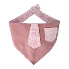 Bandana com Bolso Rosa Bebê para Cães - Tam. Único