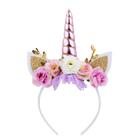 Bandana Nishine Unicorn Horn Floral Glitter Ears para meninas