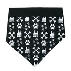 Bandana Rock City Para Cachorro Bones Pet Preto