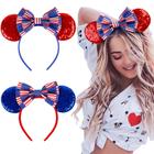 Bandana WOVOWOVO Mouse Ear Bow Glitter Halloween, 2 unidades