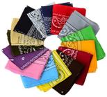 Bandanas Monochef (12 Peças) - 100% Algodão, 55cm, Estampa Paisley