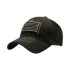 Bandeira americana camuflagem adesivo bordado Baseball Cap Net Hat Cap homens ao ar livre tiras autocolantes Cap