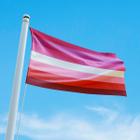 Bandeira Avulsa Orgulho LGBT Cores em Cetim Brilhante - Tamanho Grande 1,20m x 85cm