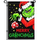 Bandeira de jardim de Natal Cuiliqun Merry Grinchmas 30x45cm