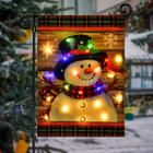 Bandeira de jardim de Natal iluminada FLAGMESAGE Snowman 30x45cm