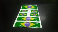 Bandeira Do Brasil - Adesivo Resinado Cartela