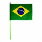 Bandeira Do Brasil Com Haste 14cmX21cm PCT C/12