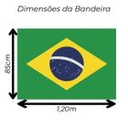 Bandeira do Brasil Oficial Seleção Copa do Mundo em Cetim Brilhante - Tamanho Grande 1,20m x 85cm