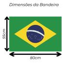 Bandeira do Brasil Oficial Seleção Copa do Mundo em Cetim Brilhante - Tamanho Médio 80cm x 55cm