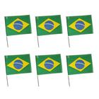 Bandeira do Brasil Plástico 6 Unidades Copa