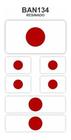 Bandeira Do Japão - Adesivo Resinado Cartela