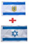 Bandeira Israel e Jerusalém (60x90cm) - 100% Poliéster - Maranata Shofar