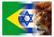 Bandeira Leão Da Tribo De Judá Brasil E Israel 100 X 140 Cm