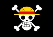 Bandeira Pirata One Piece Luffy Estampada Uma face 70x100cm