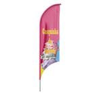 Bandeira Wind Banner Casquinha Sorvete Dupla Face Haste