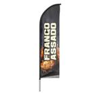 Bandeira Wind Banner Frango Assado Dupla Face Haste Tamanho