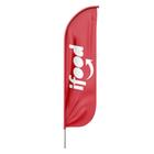 Bandeira Wind Banner Ifood Dupla Face Haste Tamanho 220X60Cm