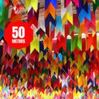 Bandeirinha Festa Junina 50 Metros Bandeirolas De Plástico Decoração Enfeite Varal Coloridas - JWS BANDEIRINHAS
