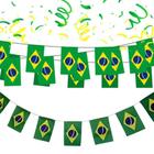 Bandeirinhas Do Brasil Para Decoração corda com 20 bandeiras