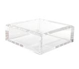 BANDEJA ACRILICO QUADRADA CRISTAL 14cm