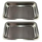 Bandeja Cirurgica Inox 22X12X03,5Cm 600Ml Kit Com 2 Unidades