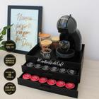 Bandeja com 2 Gavetas Porta Cápsulas Café Dolce Gusto Preta 48 Cápsulas