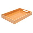 Bandeja Com Alça Retangular Grande Bambu 40x25cm