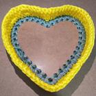 Bandeja Coração em Crochet
