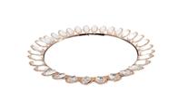 Bandeja Cristal Redonda Versalles Rose Gold Metal 33 Cm