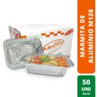 Bandeja De Aluminio M120 500Ml Com Tampa Pet 50Un Mello