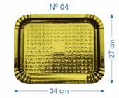 Bandeja de Bolo Salgado Laminado Dourado Nº4
