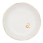 Bandeja de joias COLLECTIVE HOME Ceramic White para mulheres de 12 cm