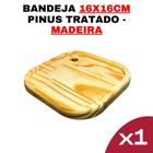 Bandeja de Pinus 4 -LeG, descubra a sofisticação de um suporte de madeira multifuncional para adicionar elegância e organização ao seu espaço!