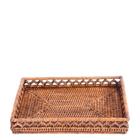 Bandeja de Rattan Natural Criss Cross 30X20X4CM