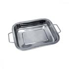 Bandeja de Servir Retangular Organização Resistencia Utensilio Decoração Cozinha Forma Travessa Ferro Multiuso 21x26cm