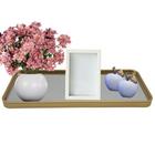 Bandeja Decorativa de Vidro Multiuso Retangular