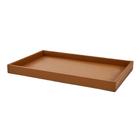 Bandeja Decorativa Grande Em Mdf Com Revestimento Pu Marron