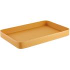 BANDEJA EM MDF REVESTIDA EM PU AMARELO (52x33cm)