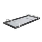 Bandeja Espelhada Zeus MDF Com Laca 52x29 cm Com Alça Cromada - Bordinhon