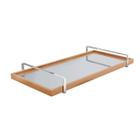 Bandeja Espelhada Zeus MDF Com Laca 52x29 cm Com Alça Cromada - Bordinhon