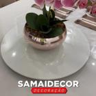 Bandeja Giratoria De Sobrepor Laca Off White Vidro Fixo 60cm